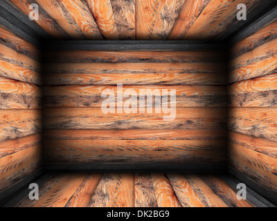 Vintage indoor-Einstellung mit dem Holzboden und Decke Stockfoto