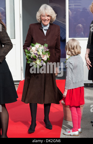 Camilla Duchess of Cornwall besucht Ballerup medizinische Forschungszentrum Kopenhagen Dänemark am 27. März 2012 Herzogin Präsident der Stockfoto