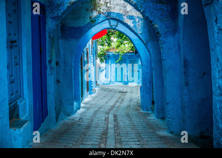 Die schönen blauen Medina von Chefchaouen in Marokko Stockfoto