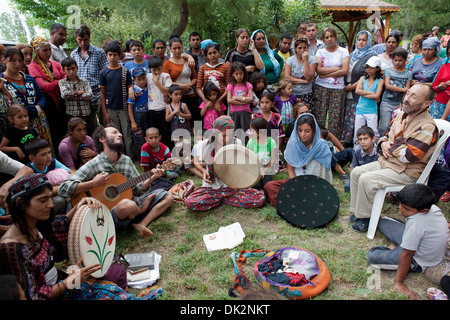 Jährliche traditionelle Djem Zeremonie in Abdal Musa Tekke Köyü Elmalı Antalya Türkei Stockfoto