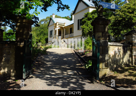 Das Haus des Gouverneurs an der Port Arthur Penal Colony, Tasmanien, Australien. Stockfoto