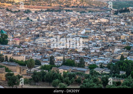 Die unglaublich riesige Medina von Fes Stockfoto