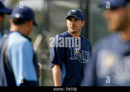 23. Februar 2011 - Port Charlotte, FL, USA - OT 334983 FOUN RAYS 9.EDMUND D. Brunnen |   Zeiten. (24.02.2011 Port Charlotte) Tampa Bay Rays Outfielder Matt Joyce trainiert mit seinem Team in Port Charlotte am 24. Februar 2011.    [EDMUND D. Brunnen, mal] (Kredit-Bild: © St. Petersburg Times/ZUMAPRESS.com) Stockfoto