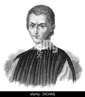 Niccolò di Bernardo dei Machiavelli, 1469-1527, ein italienischer Politiker, Diplomat, Philosoph, Historiker und Dichter Stockfoto