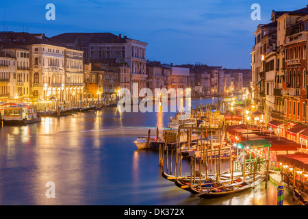 Nacht-Shooting von der Rialto-Brücke Stockfoto