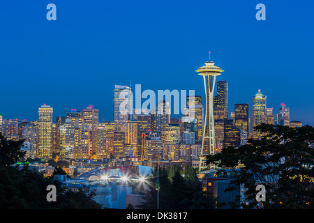 Skyline von Seattle Washington Stockfoto