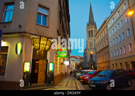 Vlkova Straße Zizkov Viertel Prag Tschechische Republik Europa Stockfoto
