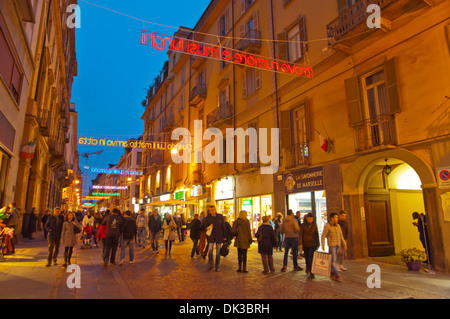 Über Lagrange Fußgänger Straße Turin Piemont Italien Europa Stockfoto