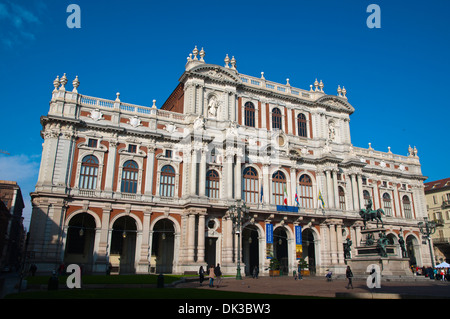 Palazzo Carignano beherbergt Museo Nazionale del Risorgimento Italiano Museum Turin Stadt Piedmont Region Nord Italien Europa Stockfoto