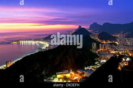 Botafogo und Copacabana Strand in Rio De Janeiro Stockfoto