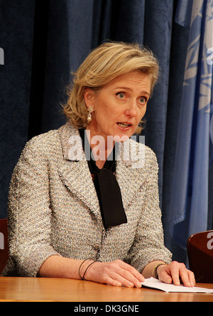 Prinzessin Astrid von Belgien Sonderbeauftragten für Roll Back Malaria Partnership Pressekonferenz eine im UN-Hauptquartier Stockfoto