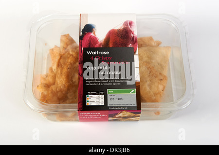 Waitrose knusprige Gemüse-samosas Stockfoto