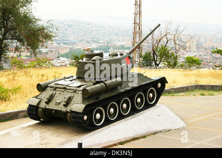Alte T-34-85 Tank im Park des Sieges, Yerevan, Armenien. Stockfoto