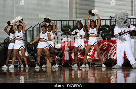 10. März 2011 - Garland, Texas, Vereinigte Staaten von Amerika - Alabama A & M Cheerleader in Aktion während der SWAC Turnierspiel zwischen der Alabama State Hornets und die Alabama A & M Bulldogs im Special Events Center in Garland, Texas. Alabama State Hornissen besiegen Alabama A & M Bulldogs 81 61 (Credit-Bild: © Dan Wozniak/Southcreek Global/ZUMAPRESS.com) Stockfoto