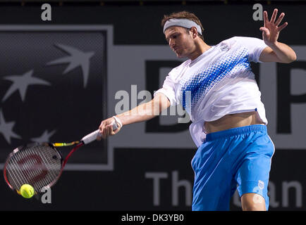 13. März 2011 - Indian Wells, Kalifornien, USA - Mardy Fish (USA) in Aktion während der zweiten Runde der Herren von BNP Paribas Open 2011 auf der Indian Wells Tennis Garden in Indian Wells, Kalifornien statt. Fisch-Verlust mit einer Punktzahl von 7: 5 6: 4. (Kredit-Bild: © Gerry Maceda/Southcreek Global/ZUMAPRESS.com) Stockfoto