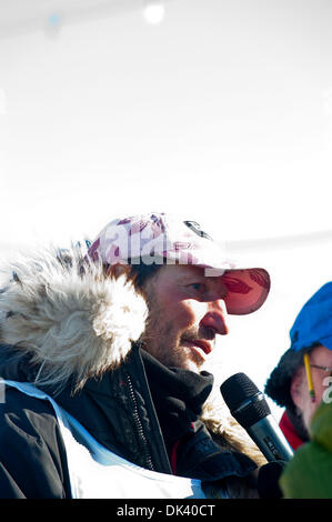 15. März 2011 - Nome, Alaska, USA - HANS GOTT kommt in Nome, 3. Platz im Iditarod 2011, Alaska zu beanspruchen (Credit-Bild: © Ron Levy/ZUMAPRESS.com) Stockfoto