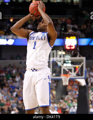 17. März 2011 bewachen - Tampa, FL, USA - Kentucky Wildcats Darius Miller (1) legen Sie in zwei seiner 17 Punkte wie Kentucky Princeton 59-57 n in der zweiten Runde des NCAA Tournament auf Donnerstag, 17. März 2011 in Tampa, Florida besiegt.  Foto: Mark Cornelison | Personal. (Kredit-Bild: © Lexington Herald-Leader/ZUMAPRESS.com) Stockfoto