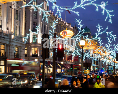 Regent Street Weihnachtsbeleuchtung 2013 Stockfoto