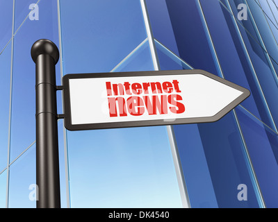 Aktuelles Konzept: Internet-News auf den Aufbau von Hintergrund Stockfoto