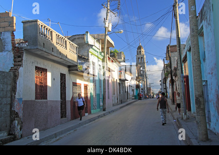 Calle Maceo, Santa Clara, Villa Clara Provinz, Kuba, Karibik, Mittelamerika Stockfoto