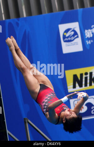 20. Juli 2011 - Shanghai, China - Vorrunde der Frauen 10-Meter-Plattform Wettbewerb bei den FINA-Weltmeisterschaften in Shanghai. (Kredit-Bild: © Jeremy Breningstall/ZUMAPRESS.com) Stockfoto