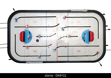 Spielzeug-Hockey auf dem weißen Hintergrund isoliert Stockfoto