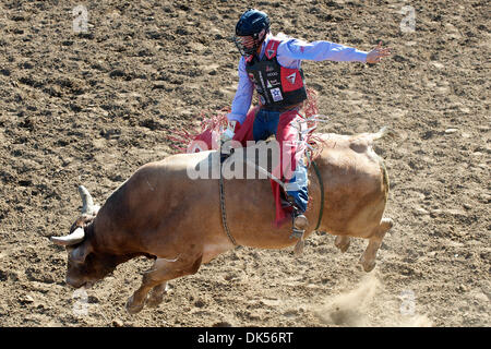 24. April 2011 - wünschen Clovis, Kalifornien, USA - Shawn Hogg von Odessa, TX Fahrten dies beim Clovis Rodeo. (Kredit-Bild: © Matt Cohen/Southcreek Global/ZUMAPRESS.com) Stockfoto