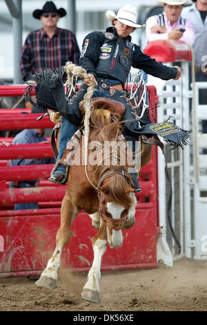 24. April 2011 - Clovis, Kalifornien, USA - reitet Bradley Harter Weatherford, TX 426 beim Clovis Rodeo. (Kredit-Bild: © Matt Cohen/Southcreek Global/ZUMAPRESS.com) Stockfoto