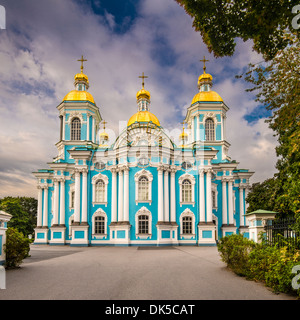 St. Nikolaus-Marine-Kathedrale in St. Petersburg, Russland. Stockfoto