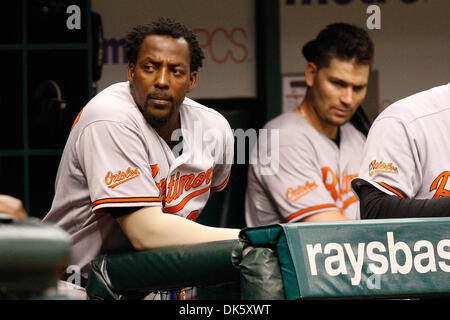 15. Mai 2011 - St. Petersburg, Florida, USA - Baltimore Orioles Designated Hitter Vladimir Guerrero (27) während das Match zwischen den Tampa Bay Rays und der Baltimore Orioles im Tropicana Field. Die Orioles gewinnen 9-3 (Credit-Bild: © Luke Johnson/Southcreek Global/ZUMApress.com) Stockfoto