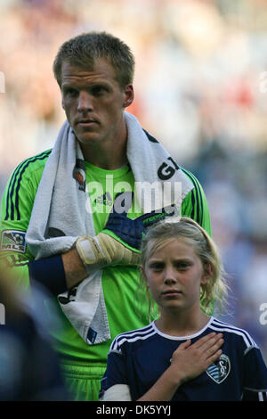 20. Juli 2011 - Kansas City, Kansas, USA - Sporting KC Torwart Eric Kronberg (18) das Spiel als Newcastle United und Sporting KC gespielt begann zeichnen ein 0: 0 in ihrem ersten Spiel ihrer amerikanischen Tour im LIVESTRONG Sporting Park in Kansas City, Kansas. (Kredit-Bild: © Tyson Hofsommer/Southcreek Global/ZUMAPRESS.com) Stockfoto