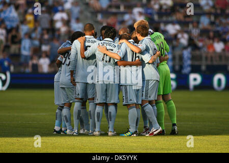 20. Juli 2011 - Kansas City, Kansas, USA - Sporting KC ab 11 vor dem Spiel. Zeichnen in ihrem ersten Spiel ihrer amerikanischen Tour im LIVESTRONG Sporting Park in Kansas City, Kansas, Newcastle United und Sporting KC zu einem 0: 0 gespielt. (Kredit-Bild: © Tyson Hofsommer/Southcreek Global/ZUMAPRESS.com) Stockfoto