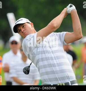 19. Mai 2011 - Fort Worth, Texas, USA - 19.05.2011. JOHN MALLINGER trifft seinen Abschlag auf das zehnte Loch in der ersten Runde des Crowne Plaza Invitational im Colonial in Fort Worth, Texas. (Kredit-Bild: © Ralph Lauer/ZUMAPRESS.com) Stockfoto