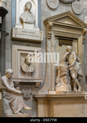 Westminster Abbey, London, Vereinigtes Königreich. Architekt: Mehrere, 1745. Poets Corner. Stockfoto