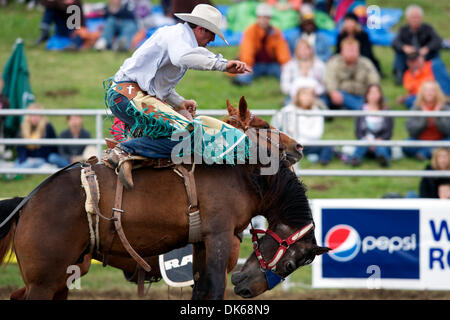28. Mai 2011 - Marysville, Kalifornien, US - Luke White von Lincoln, CA reitet in Marysville Stampede in Cotton Rosser Arena in Marysville, CA. 252 (Credit-Bild: © Matt Cohen/Southcreek Global/ZUMAPRESS.com) Stockfoto
