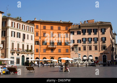 Nördlichen Ende von der berühmten Piazza Novona in Rom, Lazio, Italien. Stockfoto