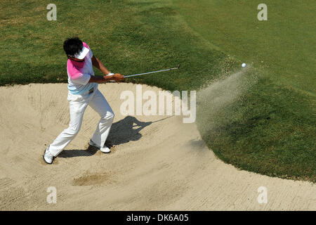 29. Mai 2011 - Las Colinas, TX, Bunker USA - Ryuji Imada aus 14 Pari während der EM-Endrunde am Memorial Day von der HP Byron Nelson spielte im Four Seasons Resort in Las Colinas, TX. (Kredit-Bild: © Patrick Grün/Southcreek Global/ZUMAPRESS.com) Stockfoto