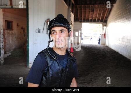 6. Juni 2011 läuft der 143. Belmont Stakes - Elmont, New York, USA - Jockey JOHN VELAZQUEZ vor diesem Samstag. (Bild Kredit: Bryan Smith/ZUMAPRESS.com ©) Stockfoto