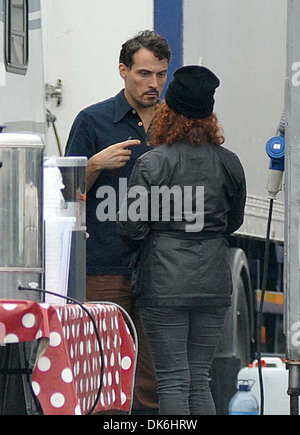 Rufus Sewell am Set von "The Sea" Dublin-Irland - 30.09.12 irische oder irischen Zeitschriften Stockfoto