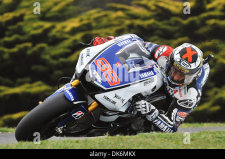 Jorge Lorenzo 2012 AirAsia Australian Motorrad Grand Prix 26.-28. Oktober 2012 auf Phillip Island-Melbourne-Australien- Stockfoto