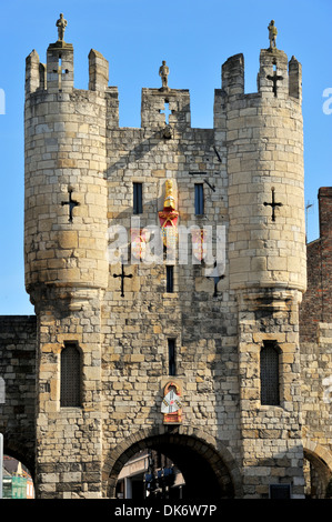 Micklegate Bar, mittelalterliche Tor, Museum, Stadt York, Yorkshire, England, Vereinigtes Königreich, Europa Stockfoto