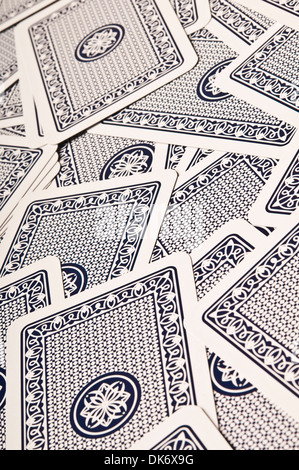 Muster von Spielkarten, Rückseite Stockfoto