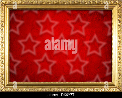 Rahmen mit Weihnachtssterne Stockfoto