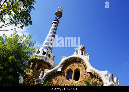 Park Güell oder Parc Güell, Barcelona, Spanien, Park Güell, Gaudis Park Güell, Barcelona, Spanien Stockfoto