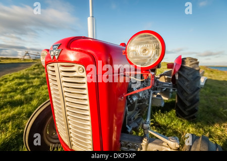 Ackerschlepper, Flatey Insel Breidafjördur, Island Stockfoto