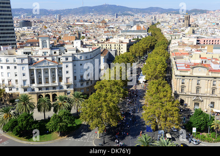 La Rambla oder Las Ramblas, Barcelona, Spanien Stockfoto