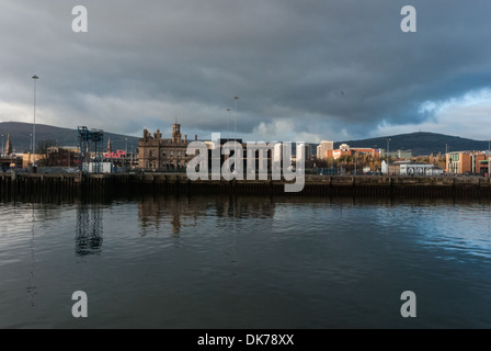 Belfast Hafen Marina in der Titanic Viertel von Belfast Stockfoto