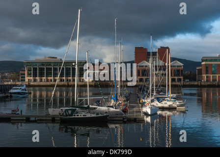 Belfast Hafen Marina Stockfoto