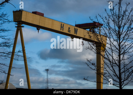 Harland & Wolff riesigen Kran Stockfoto