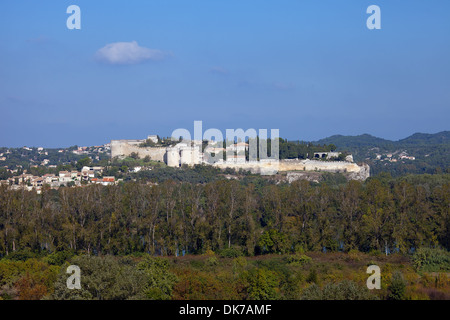 Fort Saint-Andre (ca. 1380) am Mount Andaon in Villeneuve-Les-Avignon. Nationales Denkmal von Frankreich Stockfoto